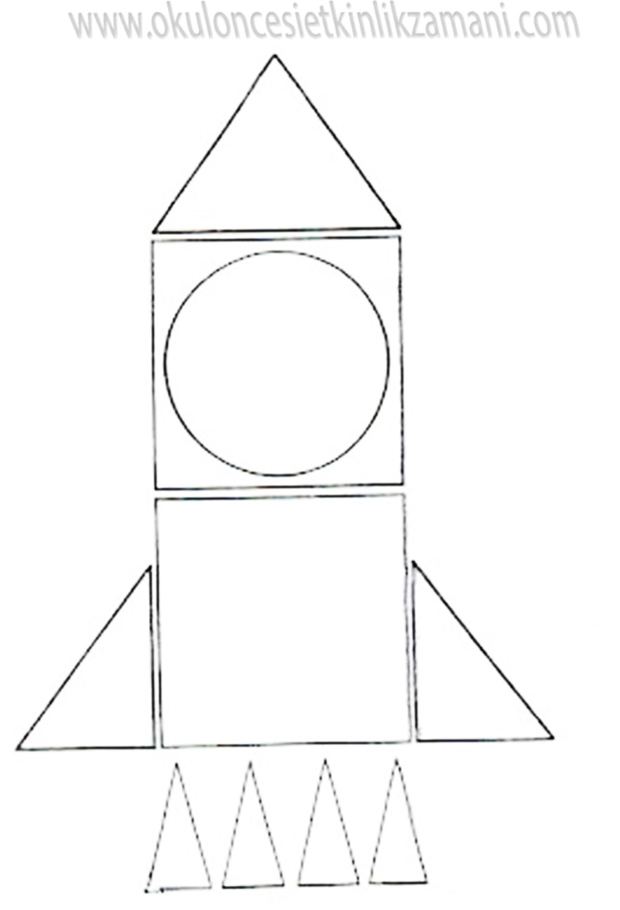 Игровое упражнение собери картинку из геометрических фигур ракета самолет