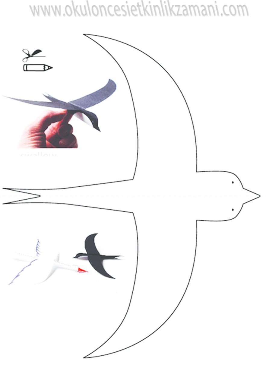 Ласточка поделка из бумаги